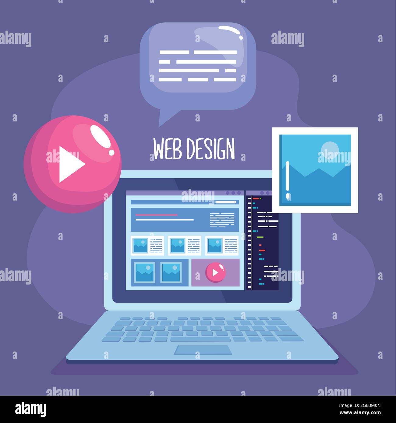 Laptop bubble picture play hi-res stock photography and images - Alamy