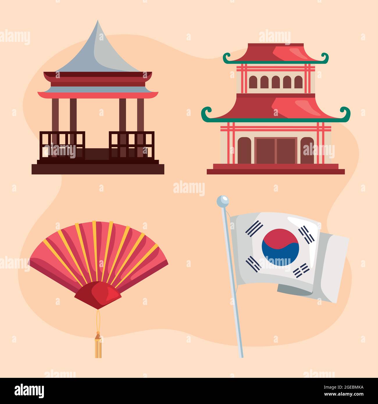 four korea culture icons Stock Vector Image & Art - Alamy