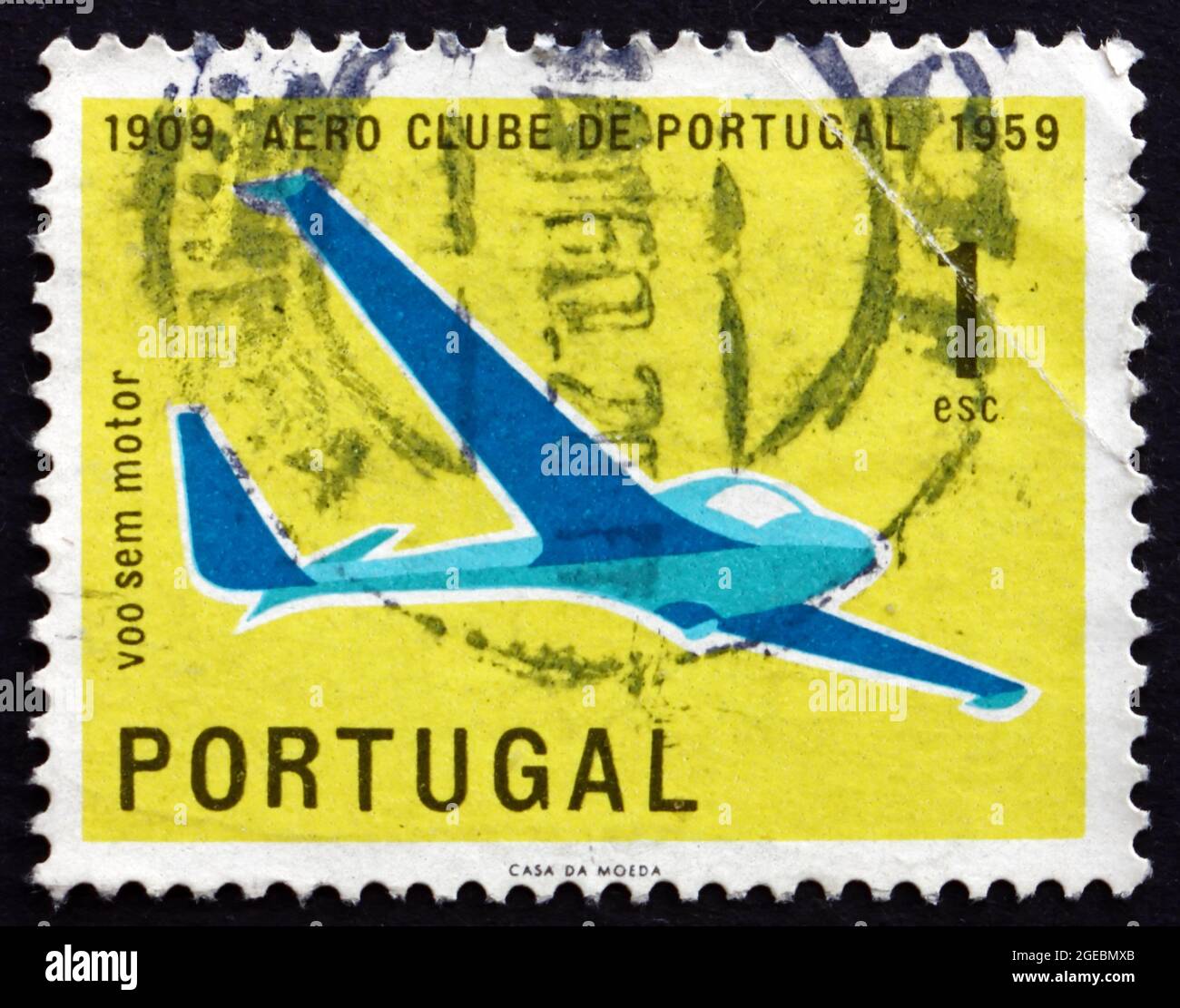 PORTUGAL CIRCA 1960 a stamp printed in the Portugal shows Glider