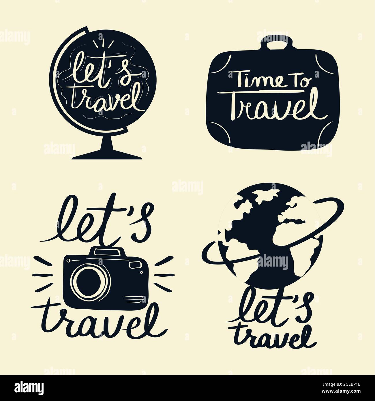 Four Travel Quotes Stock Vector Image & Art - Alamy