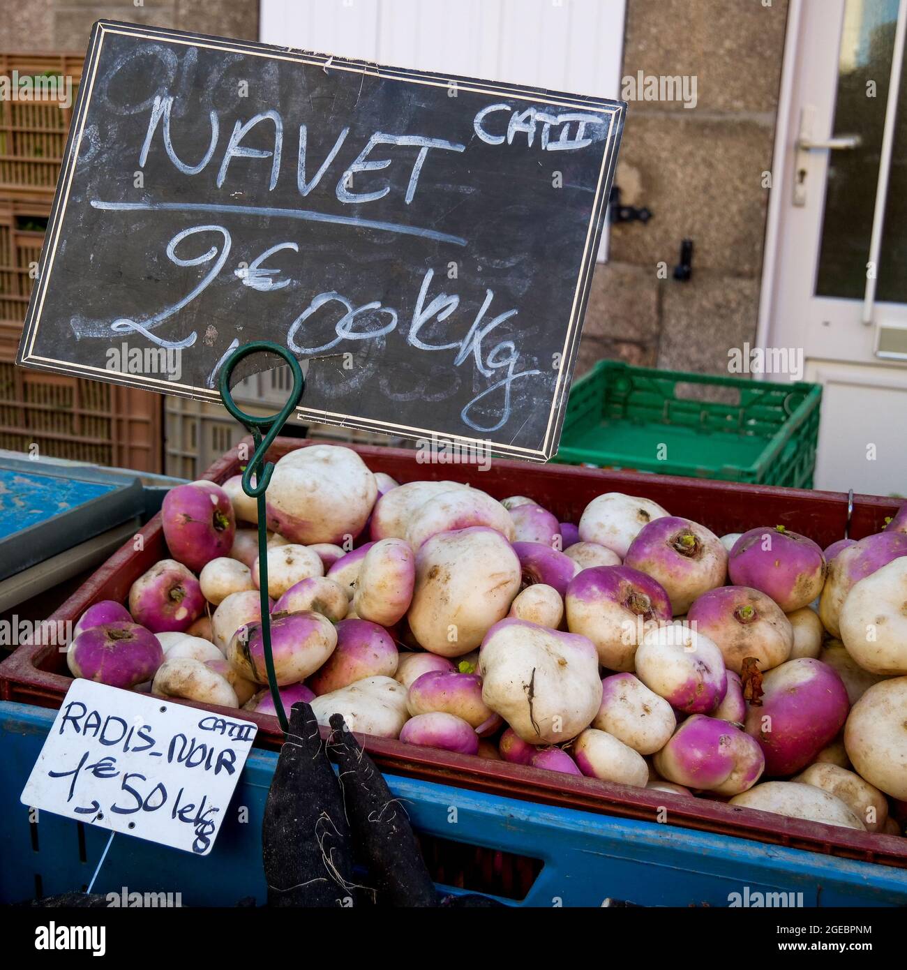 Vegetables, open air market, SaintVaast la Hougue, Manche department