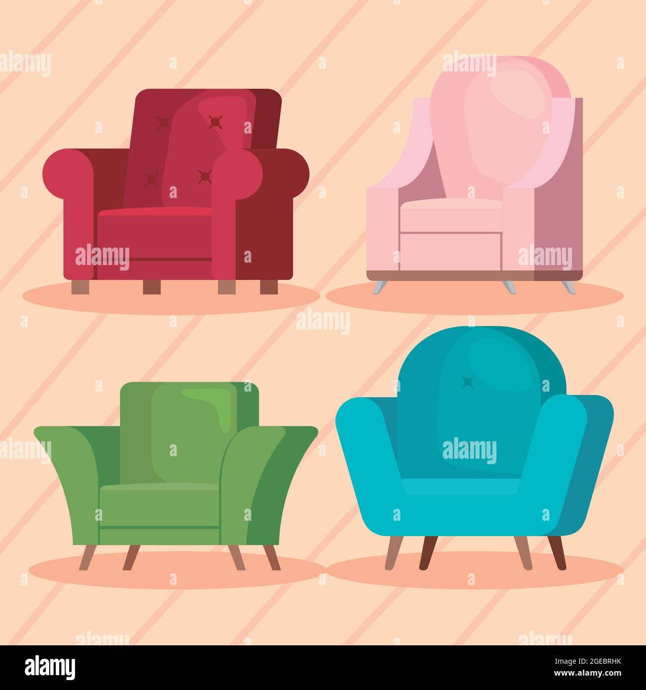 four sofas livingroom Stock Vector Image & Art - Alamy