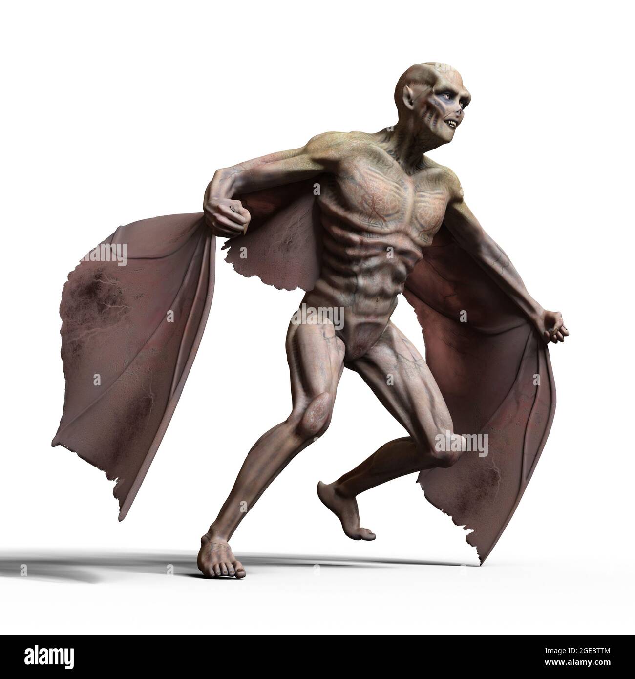 3d-illustration of an isolated dangerous fantasy vampire creature Stock Photo