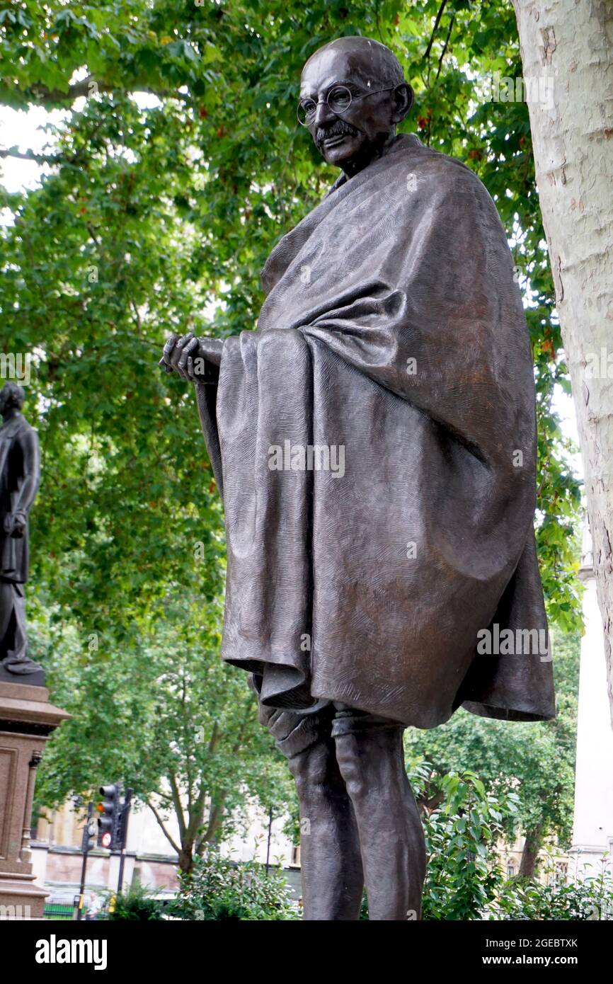 Mahatma Gandhi statue at Parliament Square, London, United kingdom