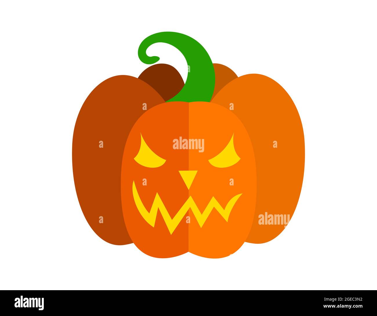 Halloween pumpkin with carved face. Halloween party decoration. Vector ...
