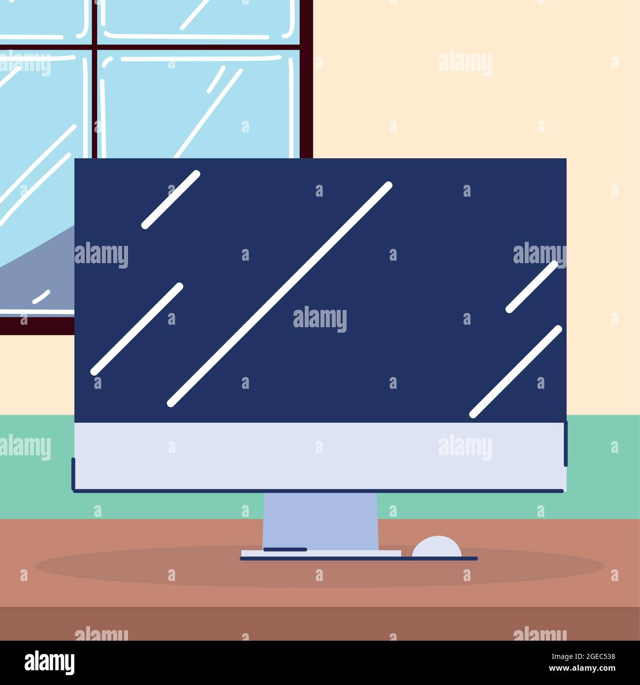 computer monitor appliance Stock Vector Image & Art Alamy