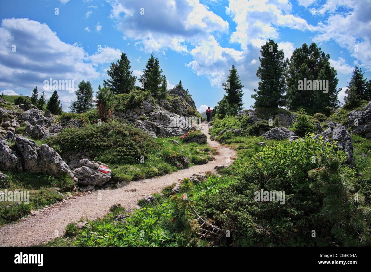 Amazing rocks of Dolomite mountains in Italy Stock Photo - Alamy