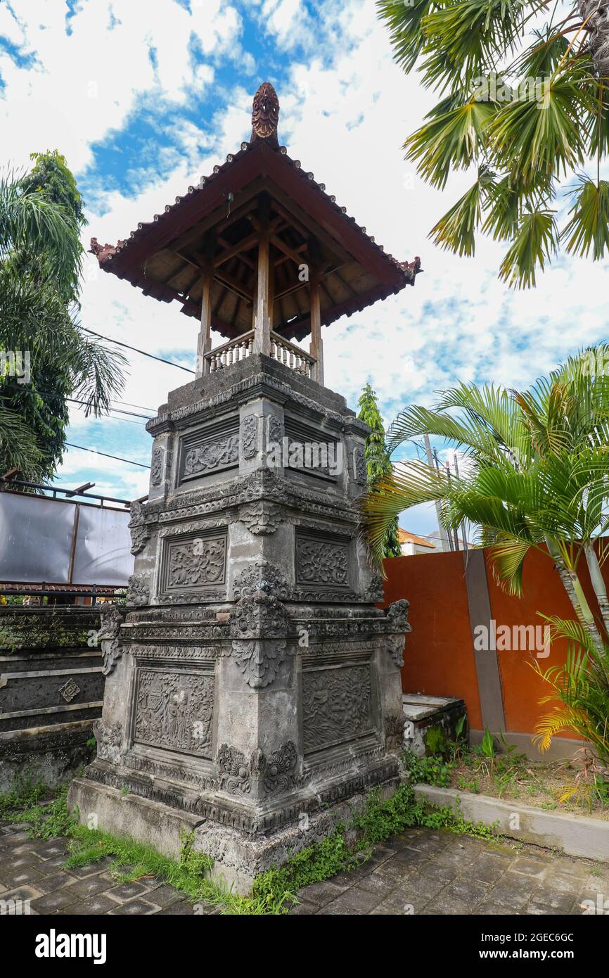 Bale kul kul. Traditional classic Balinese architecture. Bali, Indonesia. Vertical image Stock Photo