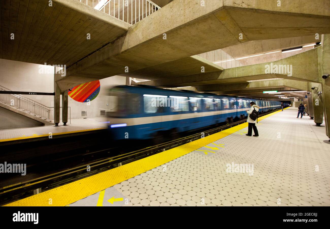 Inside a subway station in Montreal Stock Photo Alamy