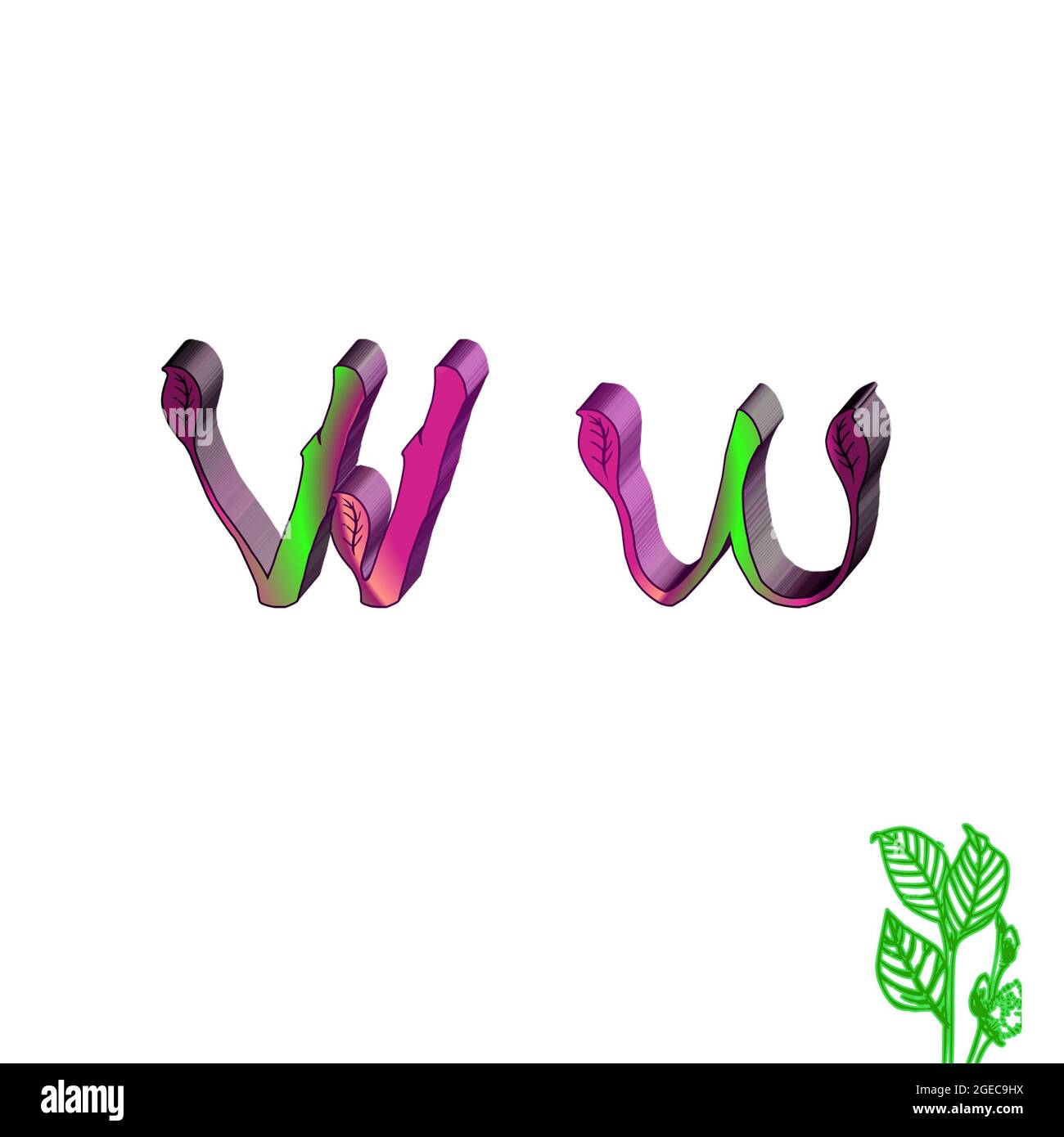 W typography font letter type hi-res stock photography and images - Alamy