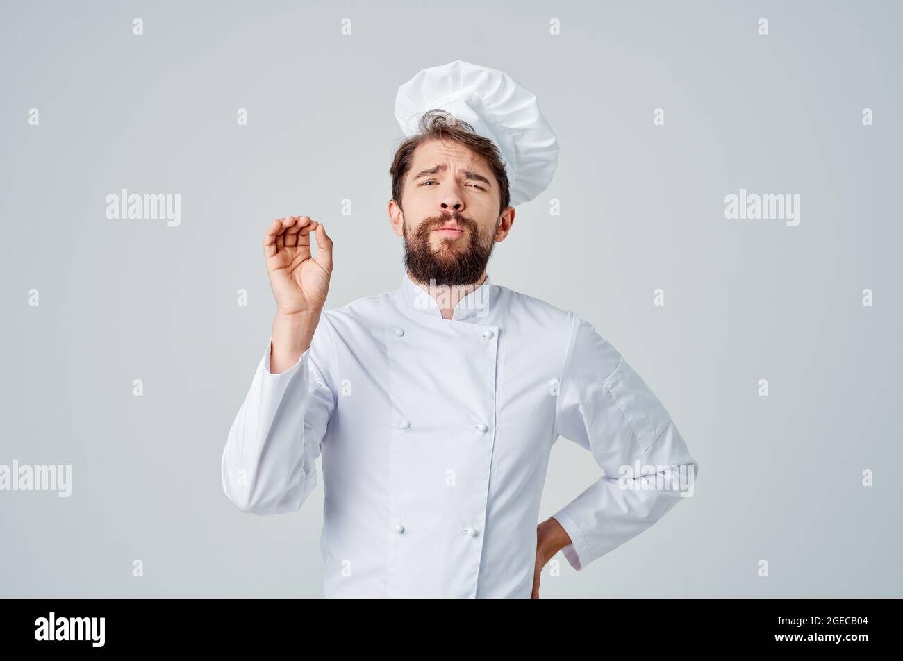 male cook Cooking culinary industry Professional emotions Stock Photo ...