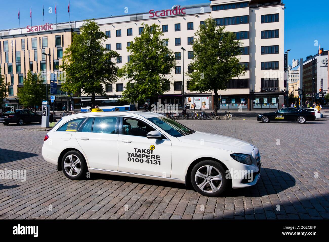 Taxi, in front of the railway station, Tampere, Finland Stock Photo - Alamy