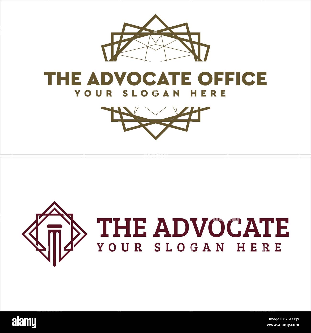 The icon law pillar and square line vector logo  Stock Vector