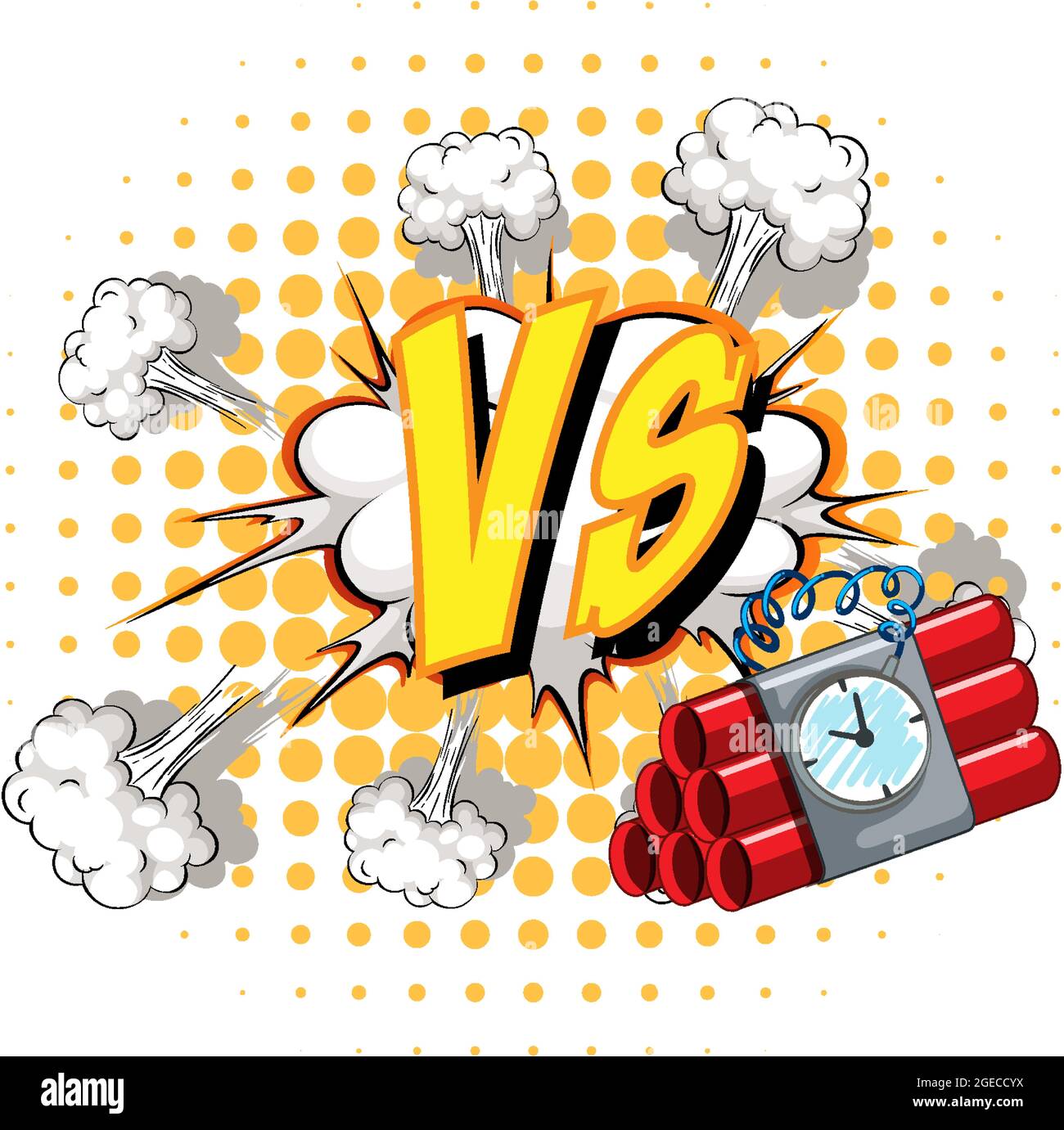 Comic speech bubble with vs text illustration Stock Vector Image & Art Alamy