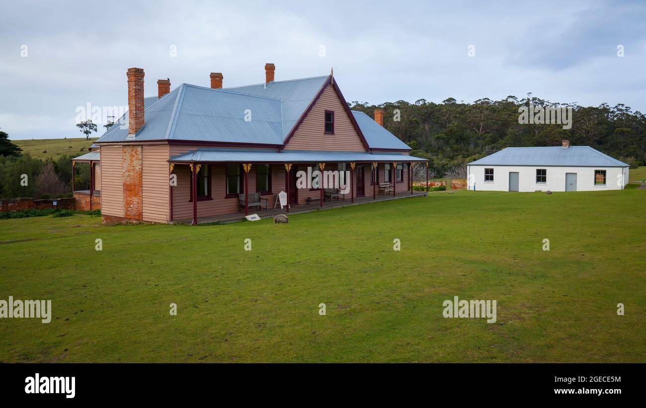 Coffee Palace (c.1888) and Bakehouse (c.1843) in Darlington township- Maria Island National Park - Tasmania - Australia Stock Photo