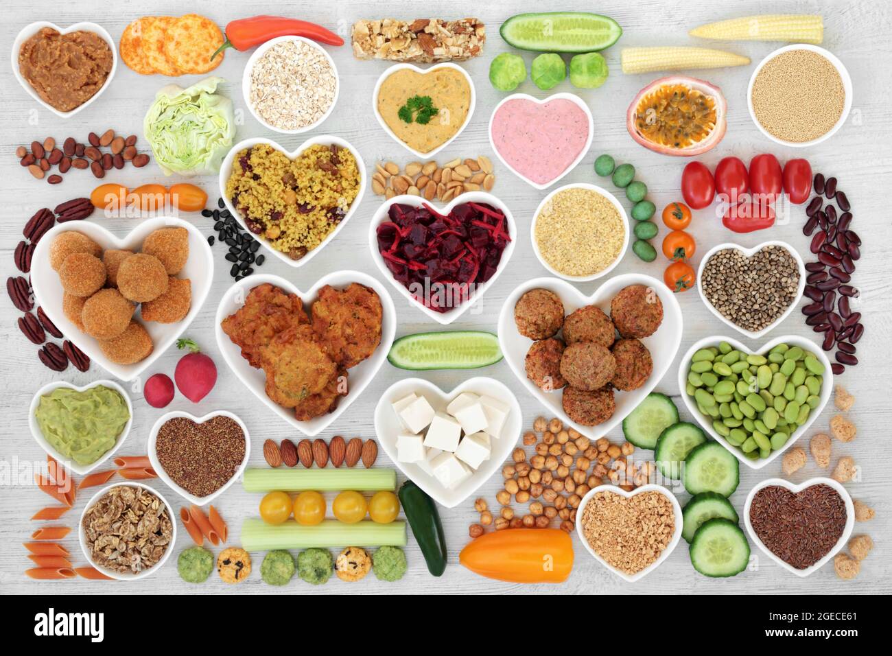 Healthy vegan diet food for good health with meat substitute products