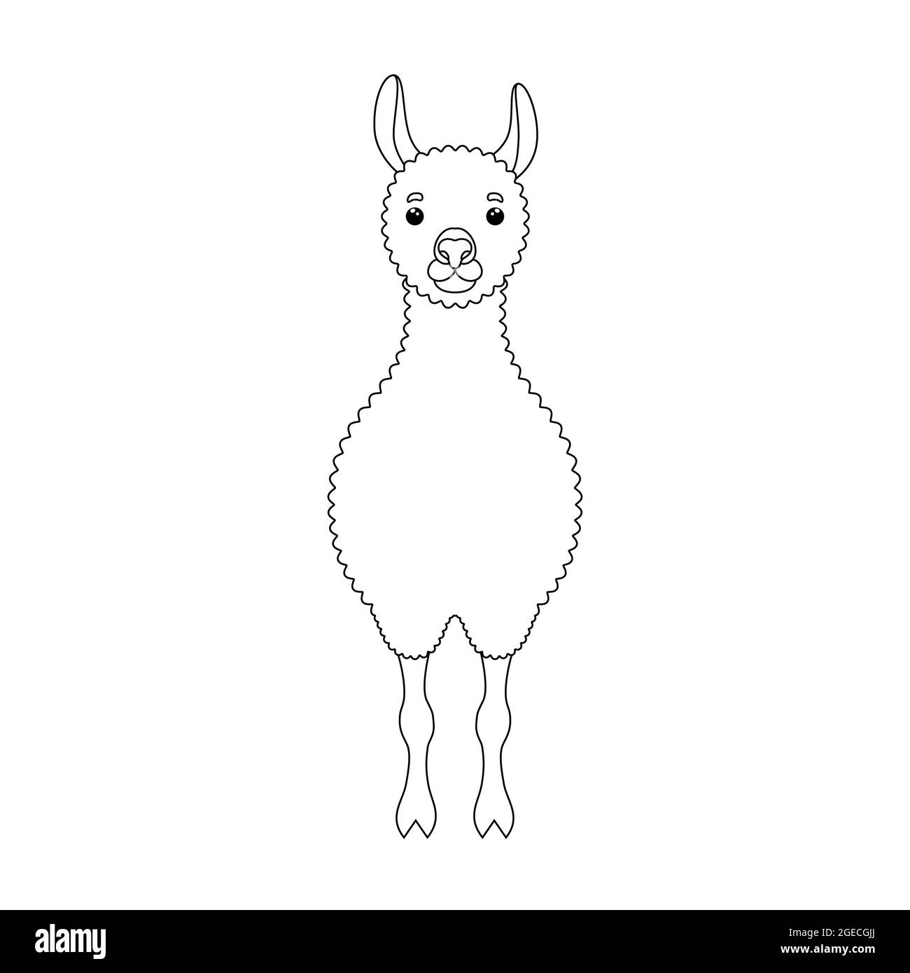 Cute doodle lama. Design element for textile, poster, banner, flyer ...