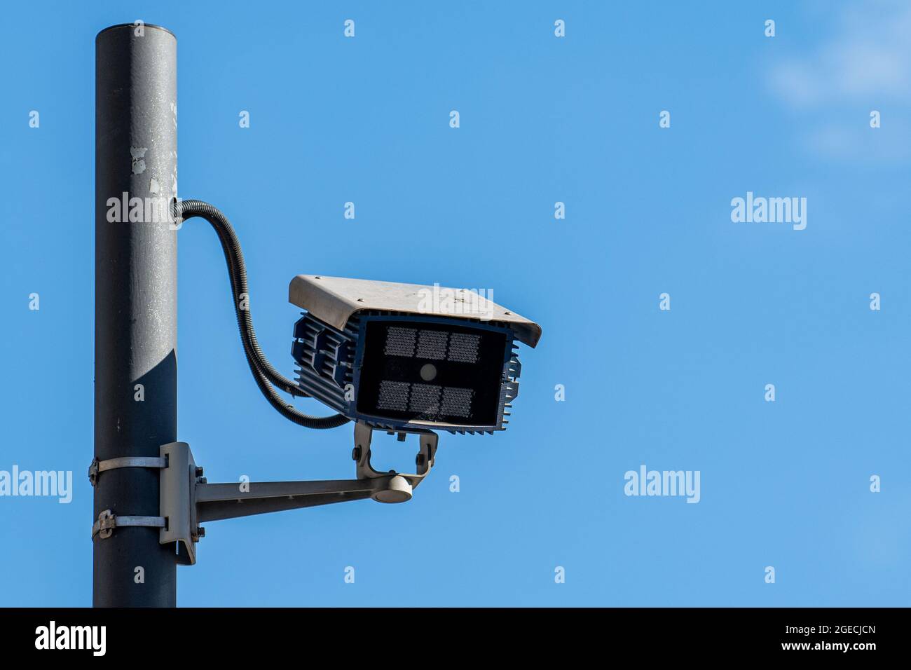 surveillance cameras inside the city for traffic control Stock Photo