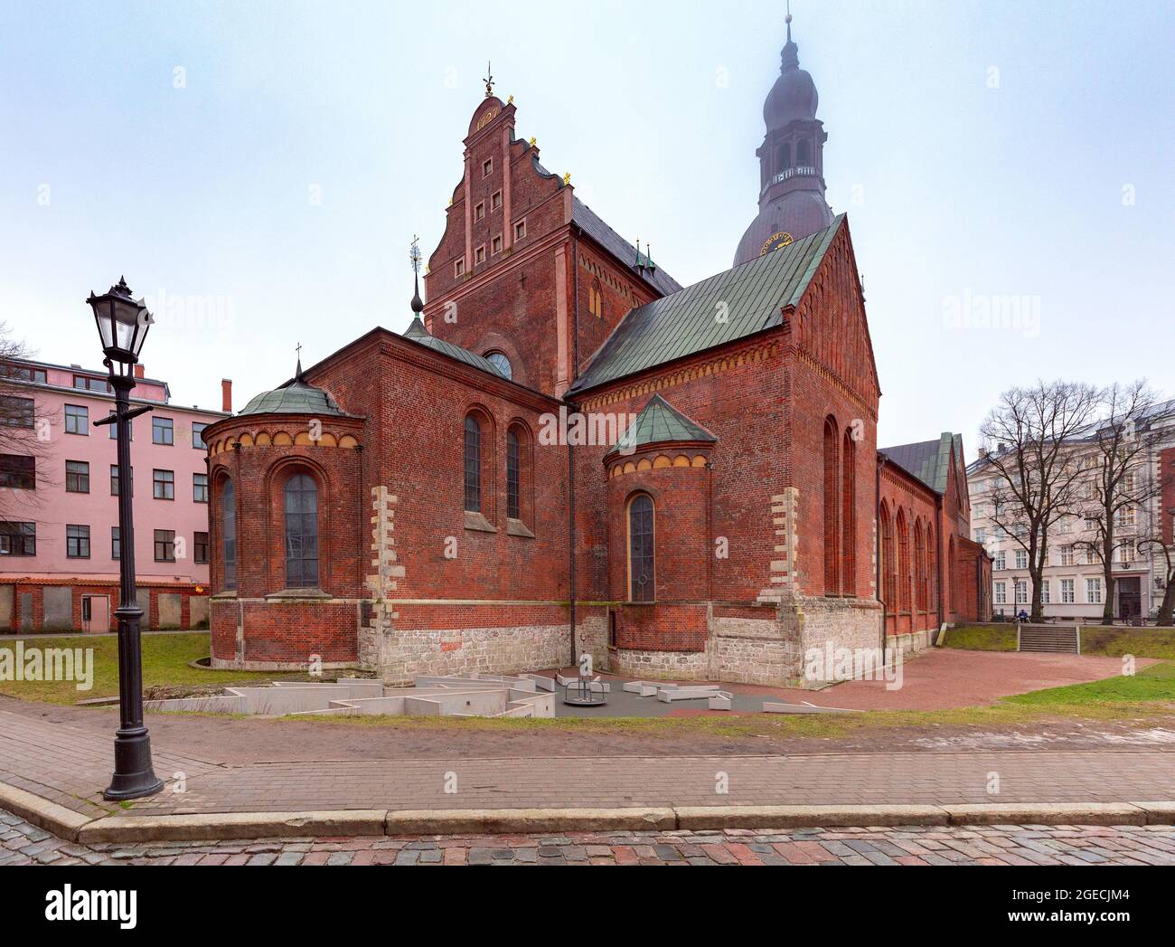 Riga Cathedral of St. Mary on Cathedral Square Riga, Latvia Stock Photo ...