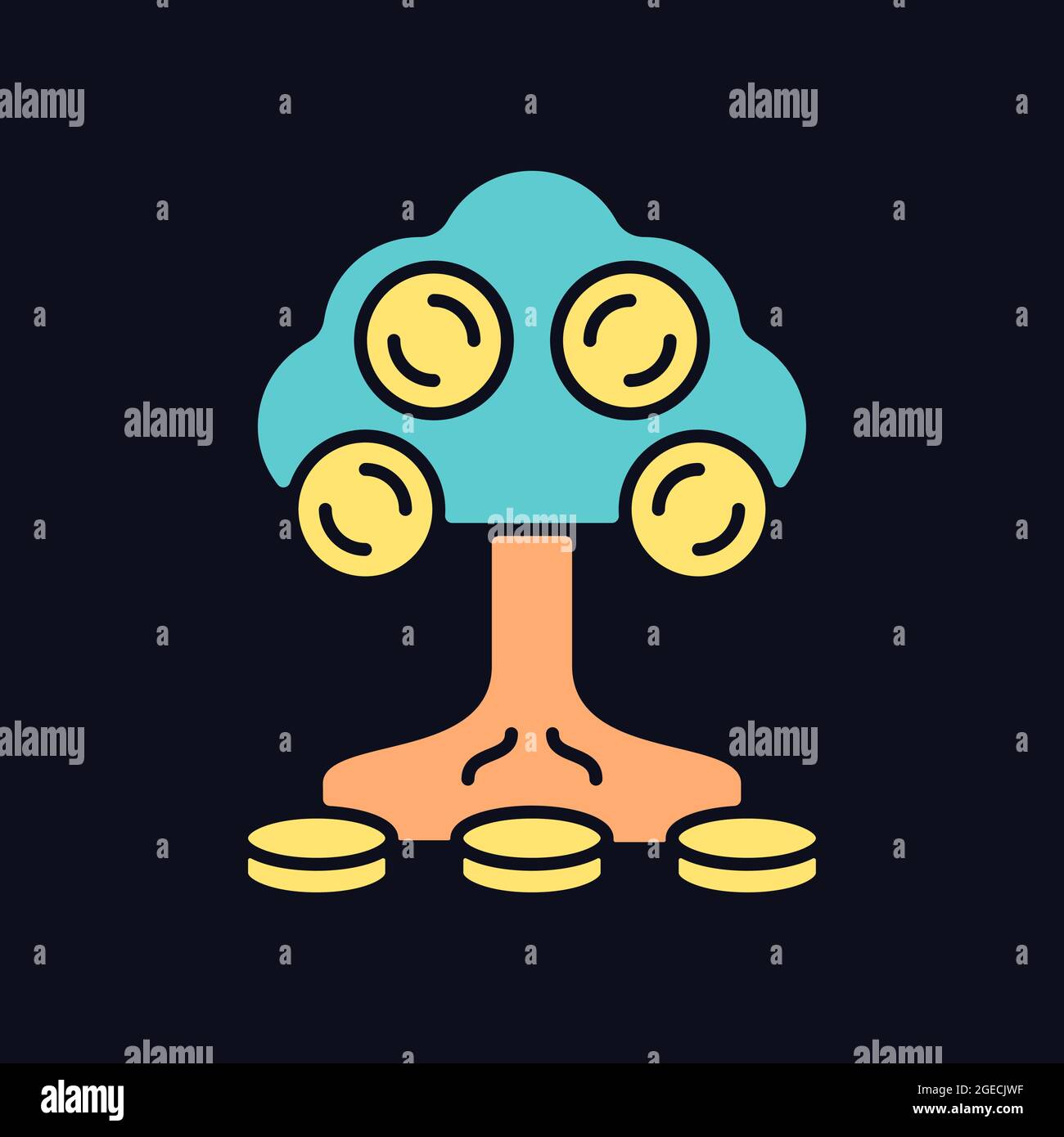 Investing RGB color icon for dark theme Stock Vector Image & Art - Alamy