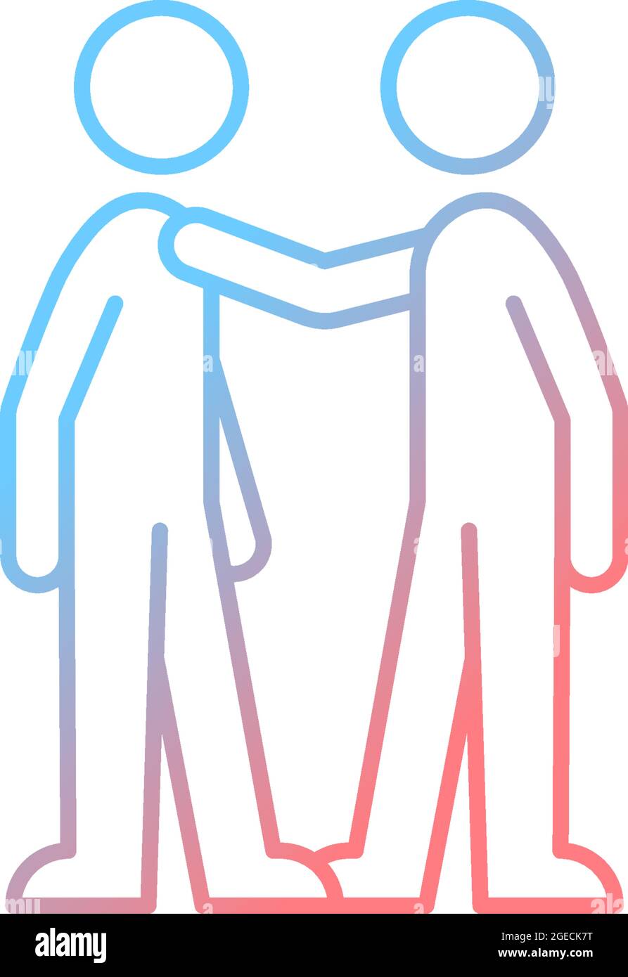 Haptic communication gradient linear vector icon Stock Vector