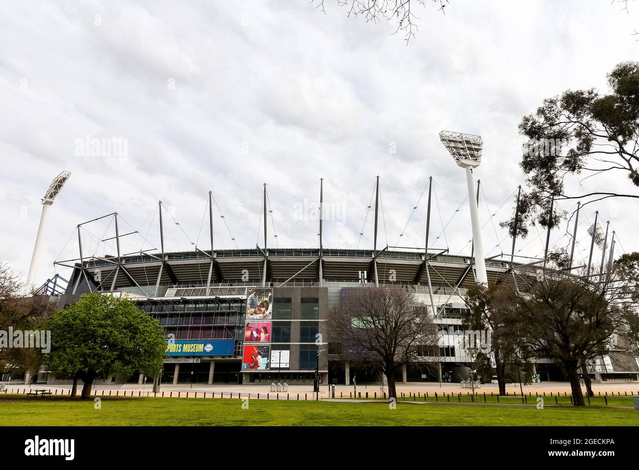 Melbourne, Australia, 2 September, 2020. A view of the MCG as an announcement was made today by the AFL CEO, Gillon McLachlan that the 2020 Grand Final will be held in Brisbane due to Daniel Andrews draconian rules in Victoria during COVID-19 in Melbourne, Australia.  Premier Daniel Andrews Labor Government was given a six month extension to their State of Emergency Powers. Under these powers, the government need not justify their response to the pandemic or have to face any scrutiny. It risks the continuation of major events in Victoria and will plunge the state into the deepest recession not Stock Photo