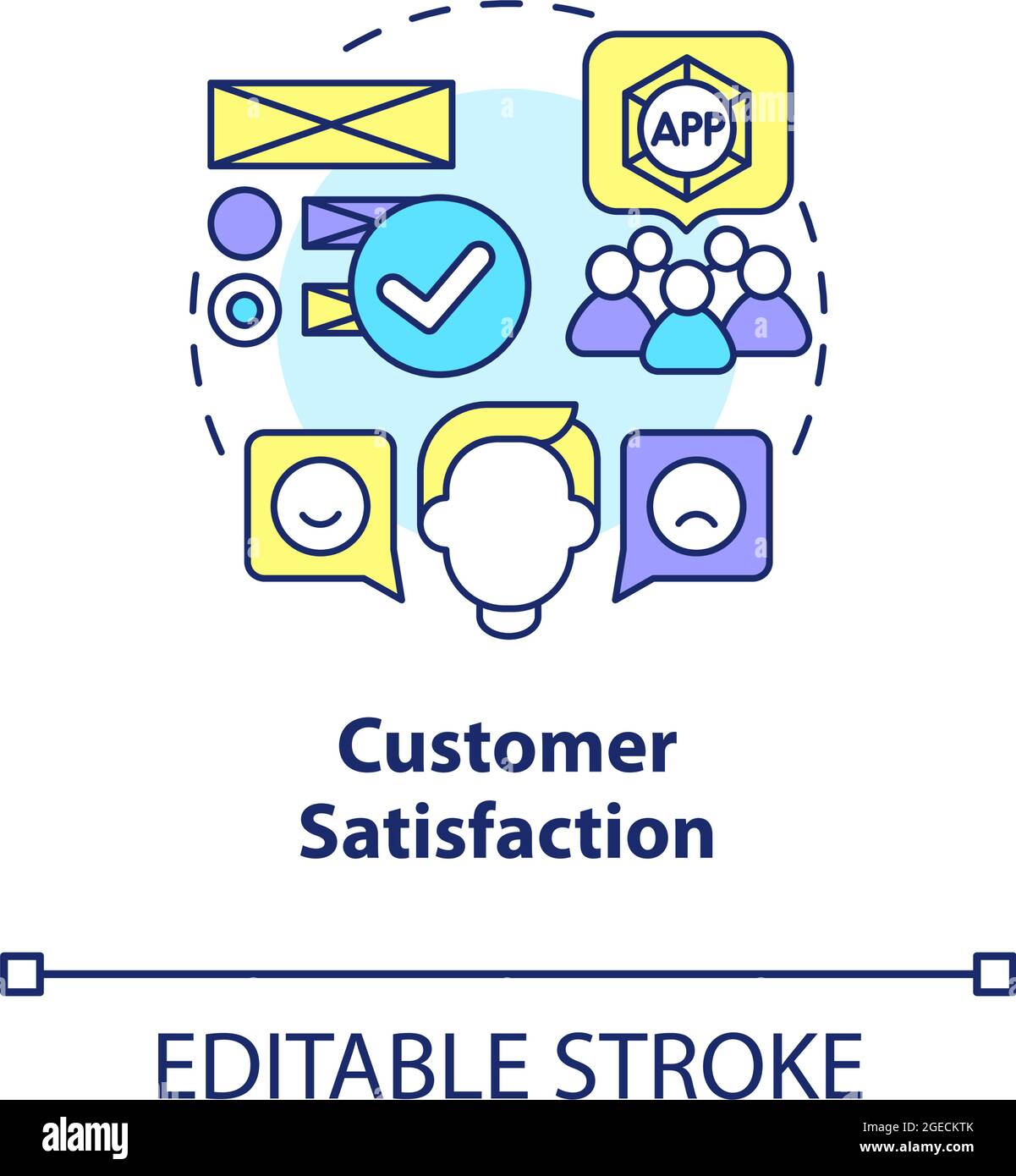 Customer satisfaction concept icon Stock Vector Image & Art - Alamy