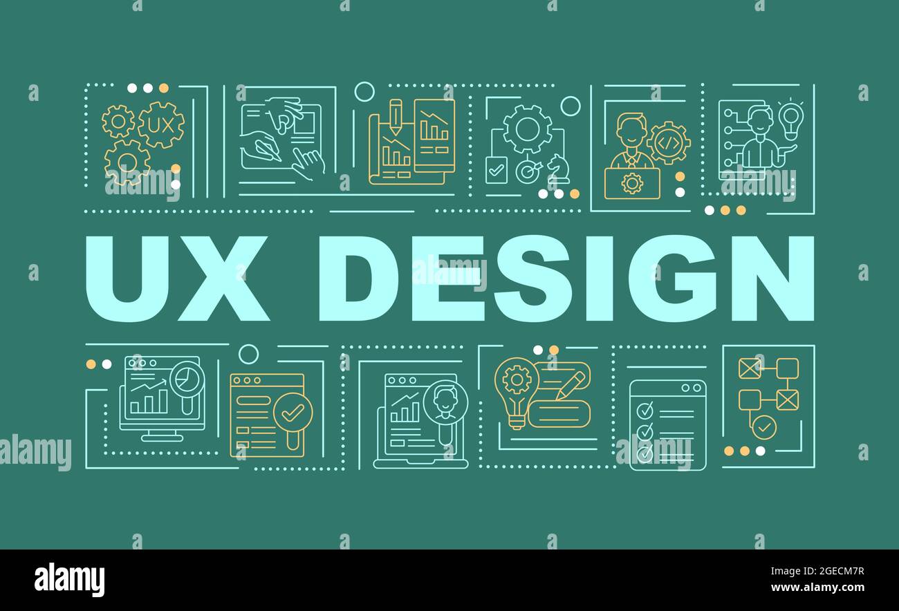 UX design word concepts banner Stock Vector