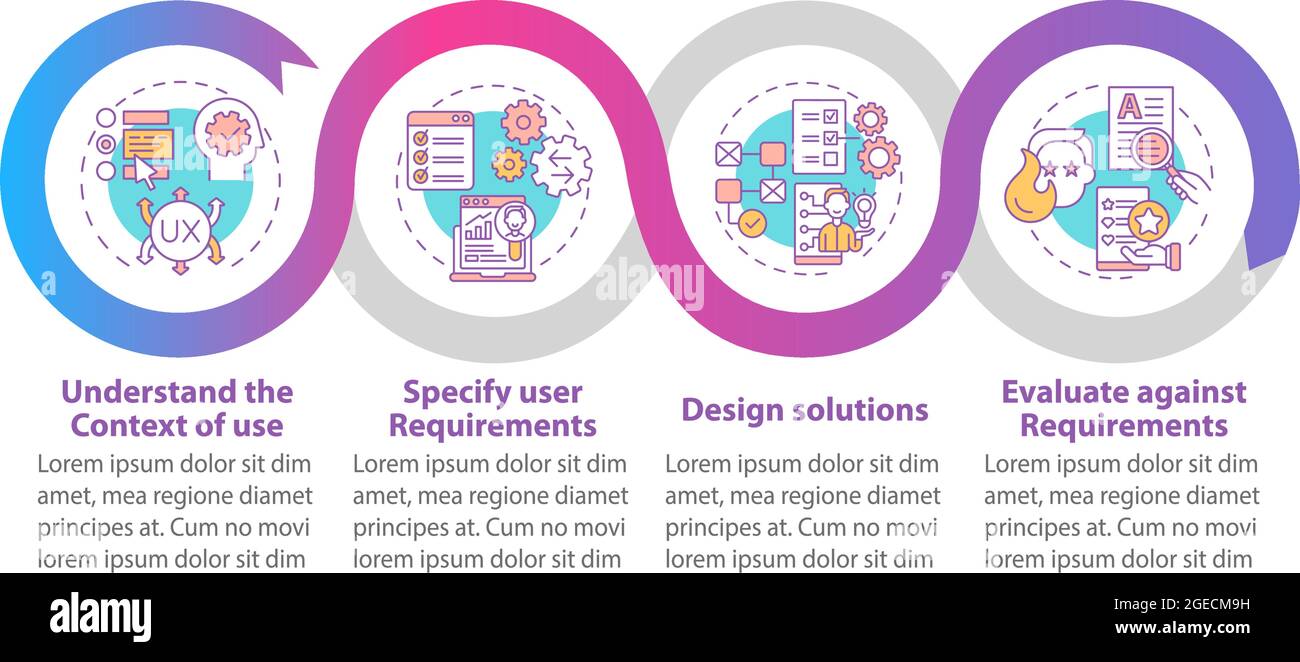 User-centered work vector infographic template Stock Vector Image & Art -  Alamy