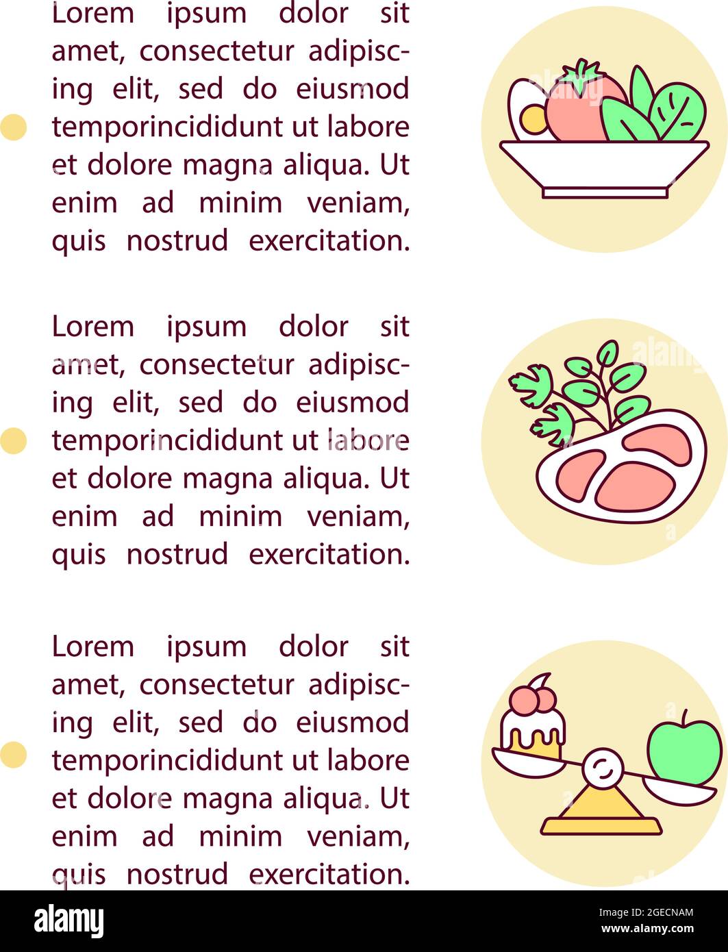 Making menu concept line icons with text Stock Vector Image & Art - Alamy