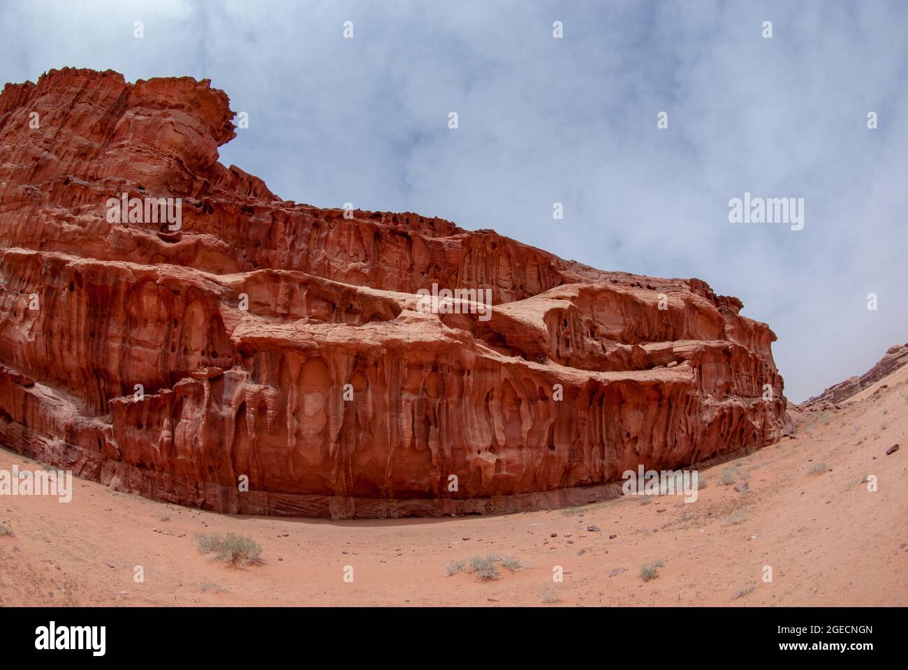 Desert Landscape. Photographed in Wadi Rum, Jordan in April Stock Photo
