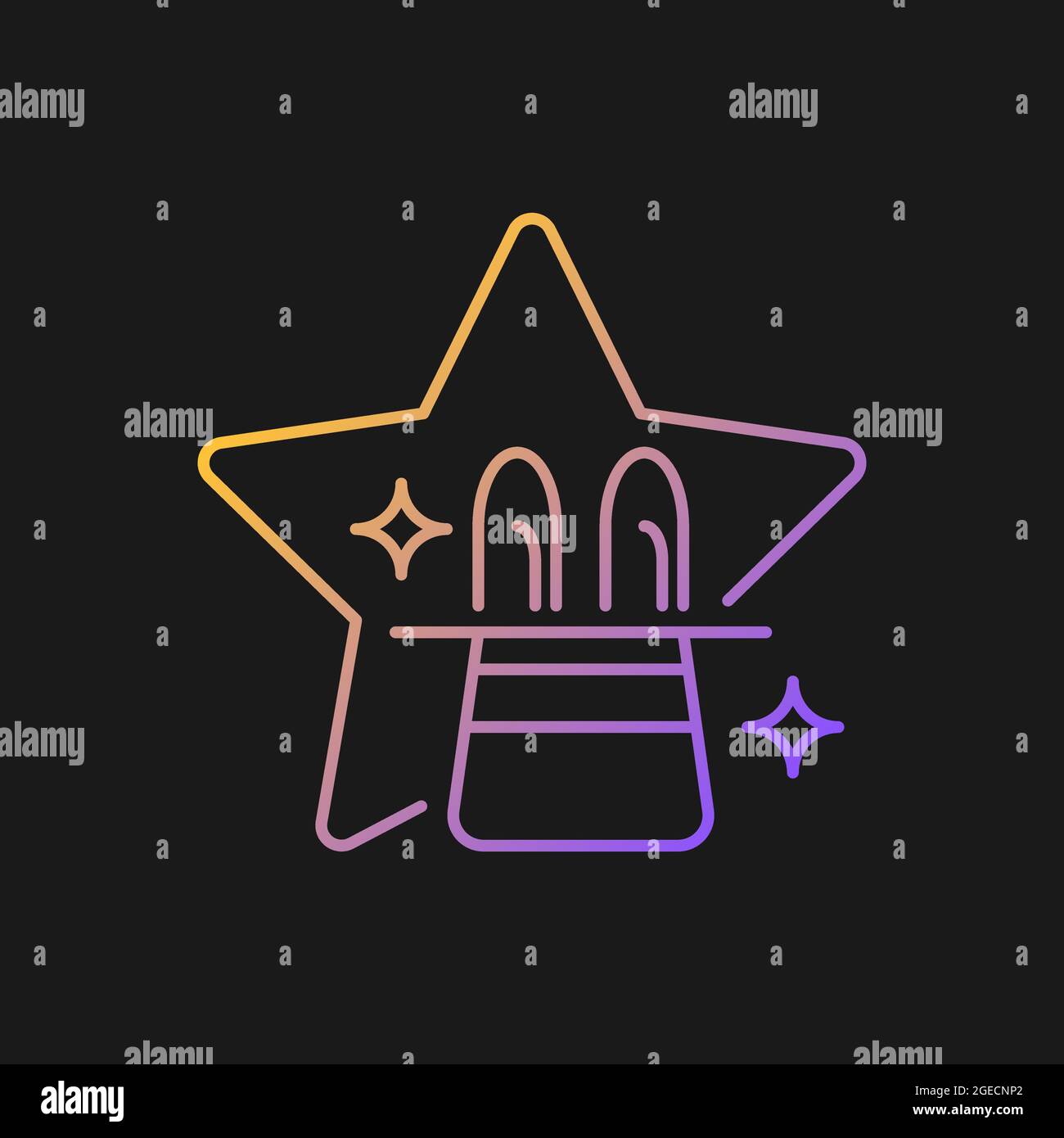 Talent show gradient vector icon for dark theme Stock Vector Image ...