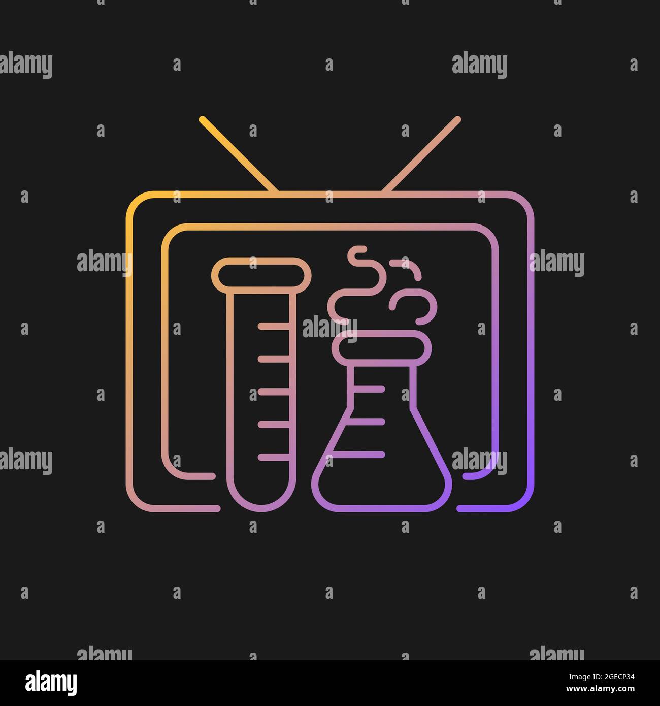 Scientific show gradient vector icon for dark theme Stock Vector