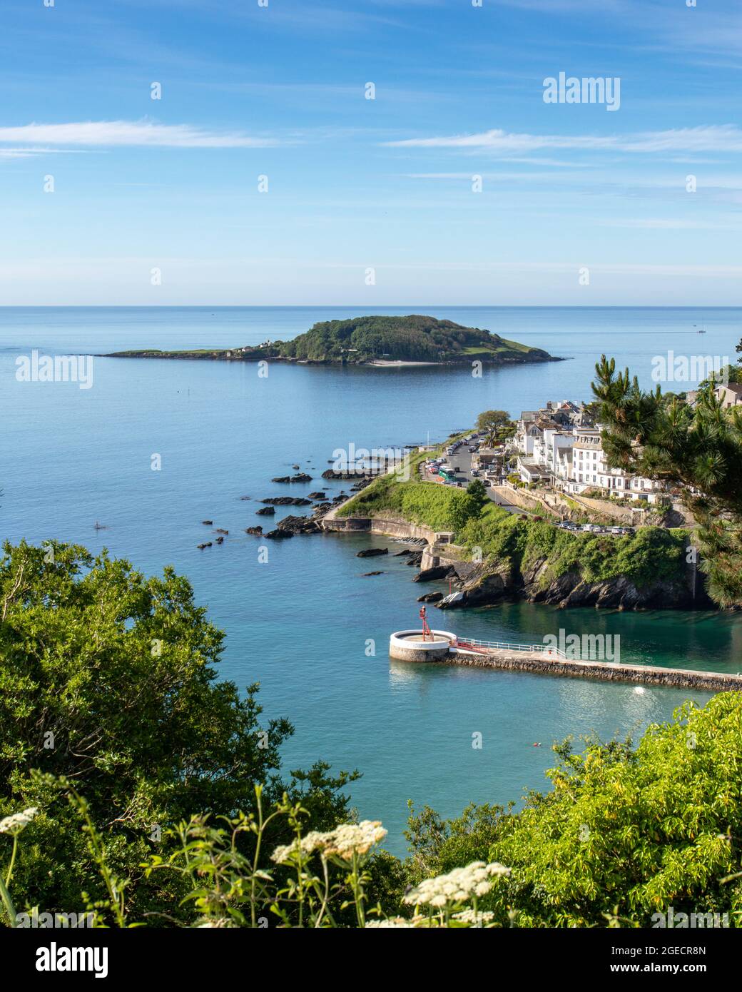 Banjo pier Looe Hannafore and Looe Island Cornwall Stock Photo Alamy