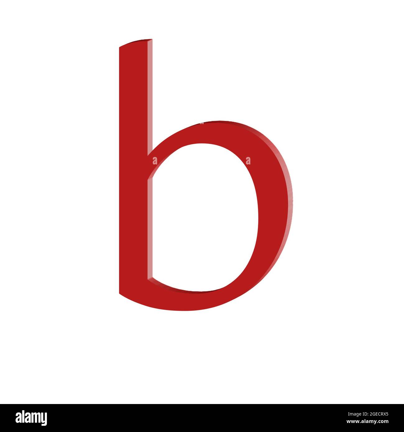 Small letter b colorful 3D abstract beautiful white background ...