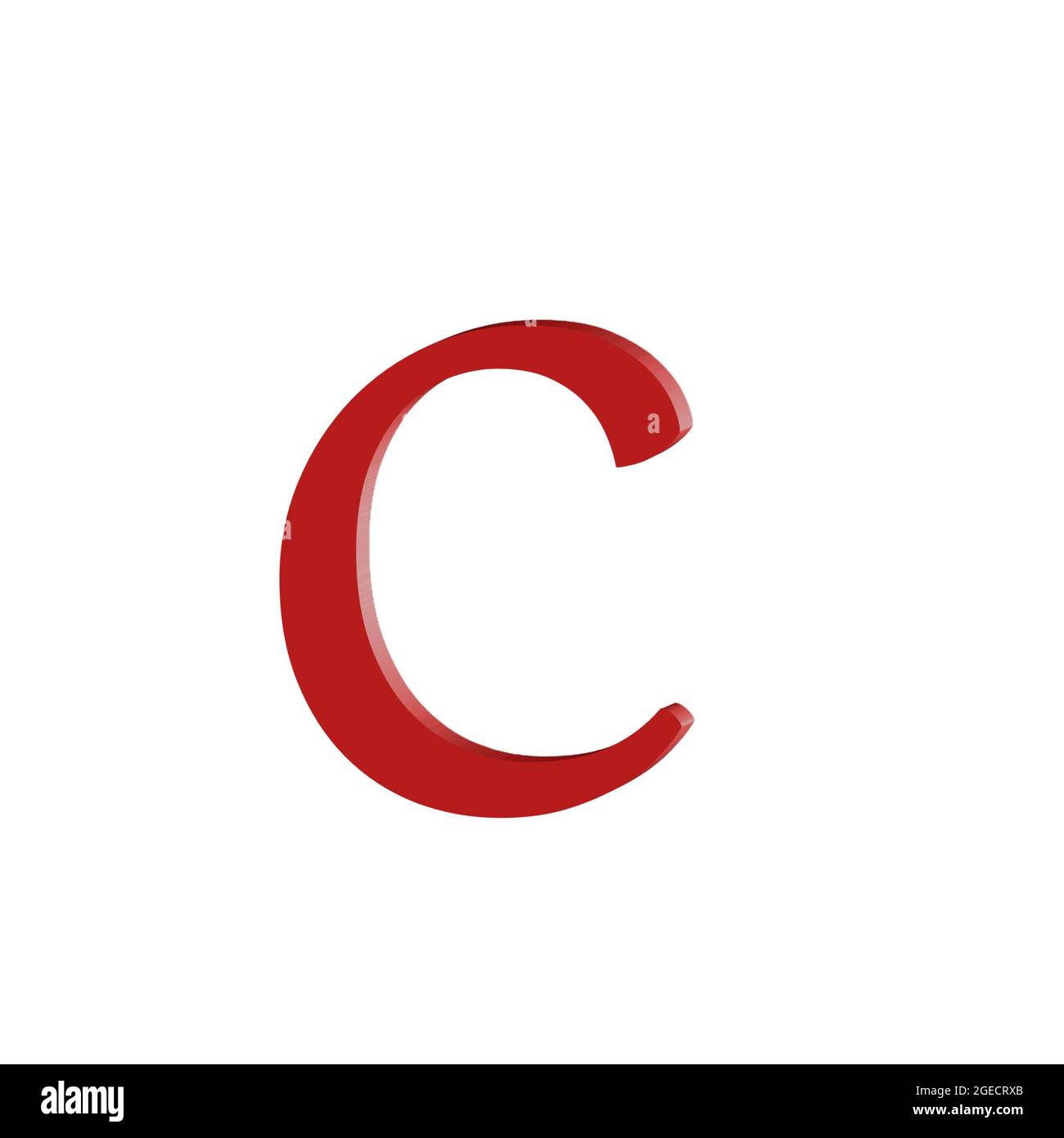 Small letter c colorful 3D abstract beautiful white background Stock ...