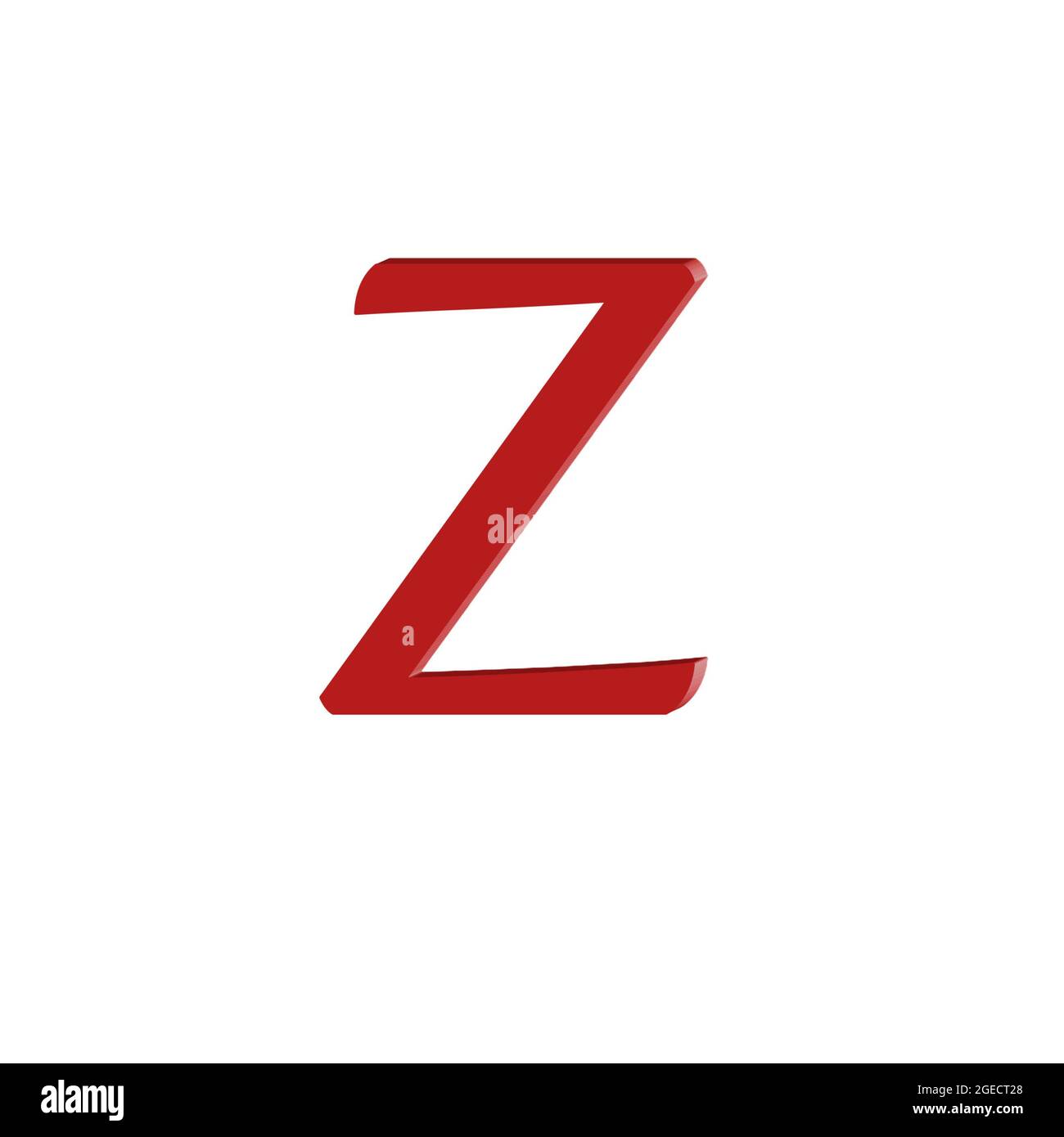 Small letter z colorful 3D abstract beautiful white background Stock Photo