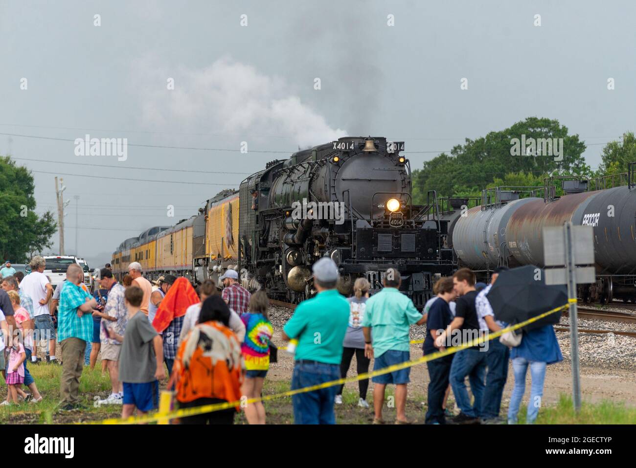 A small crowd gathered in Beaumont, Texas on Wednesday, August 18, 2021 ...
