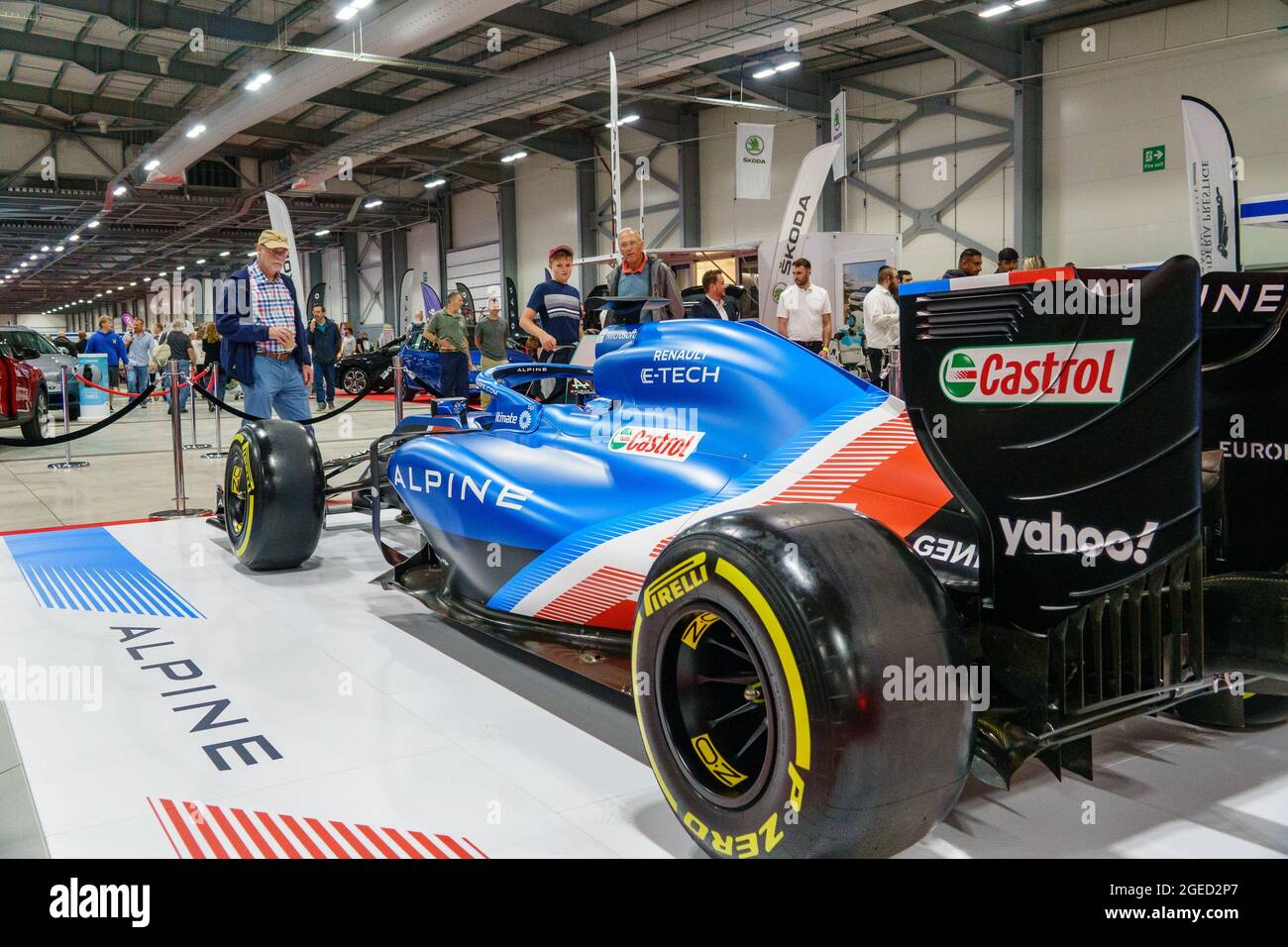 Farnborough, 19th August, 2021. The British Motor Show opens for a three day exhibition of