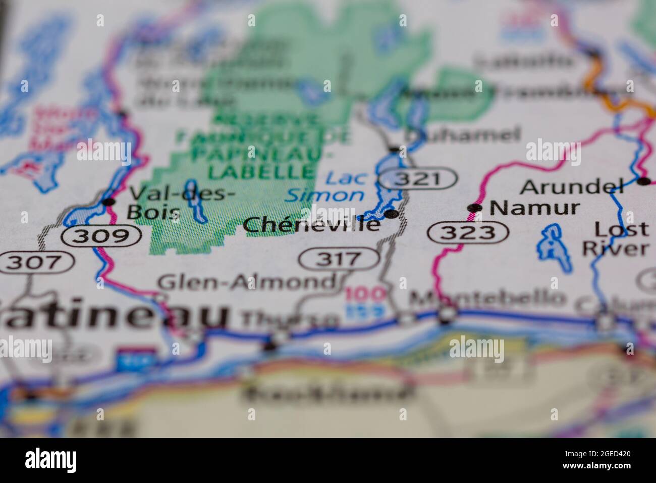 Cheneville quebec map hires stock photography and images Alamy