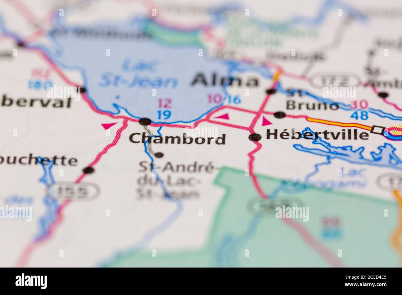 Map of chambord quebec hires stock photography and images Alamy
