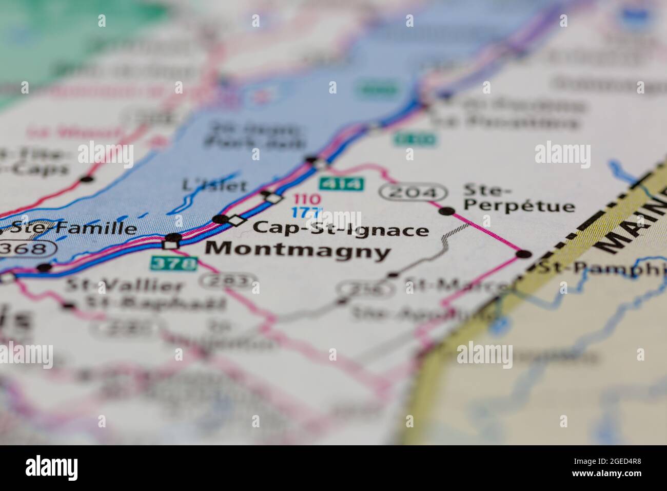 Map of cap st ignace quebec hires stock photography and images Alamy