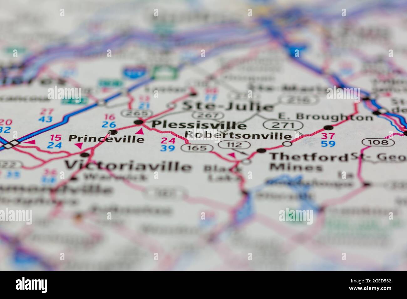 Plessisville map hires stock photography and images Alamy