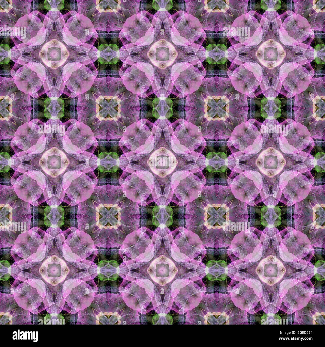 Seamless abstract colorful geometric floral surface pattern repeating ...