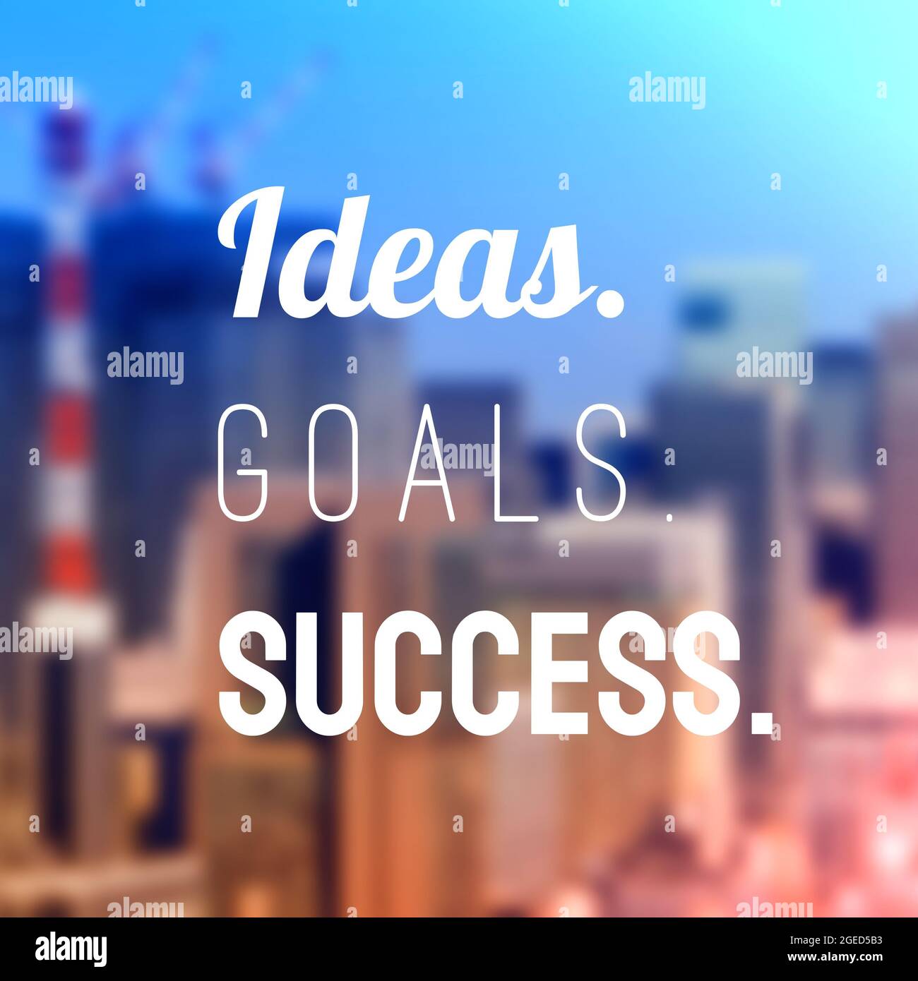 Ideas, goals, success. Startup innovation motivational quote ...