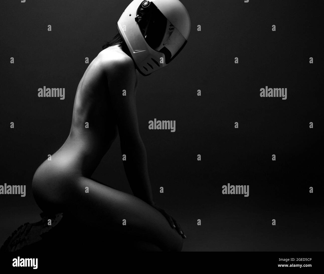 girl naked wearing motorcycle helmet Bike Motorbike Poster Safety first @nikoletkortsak