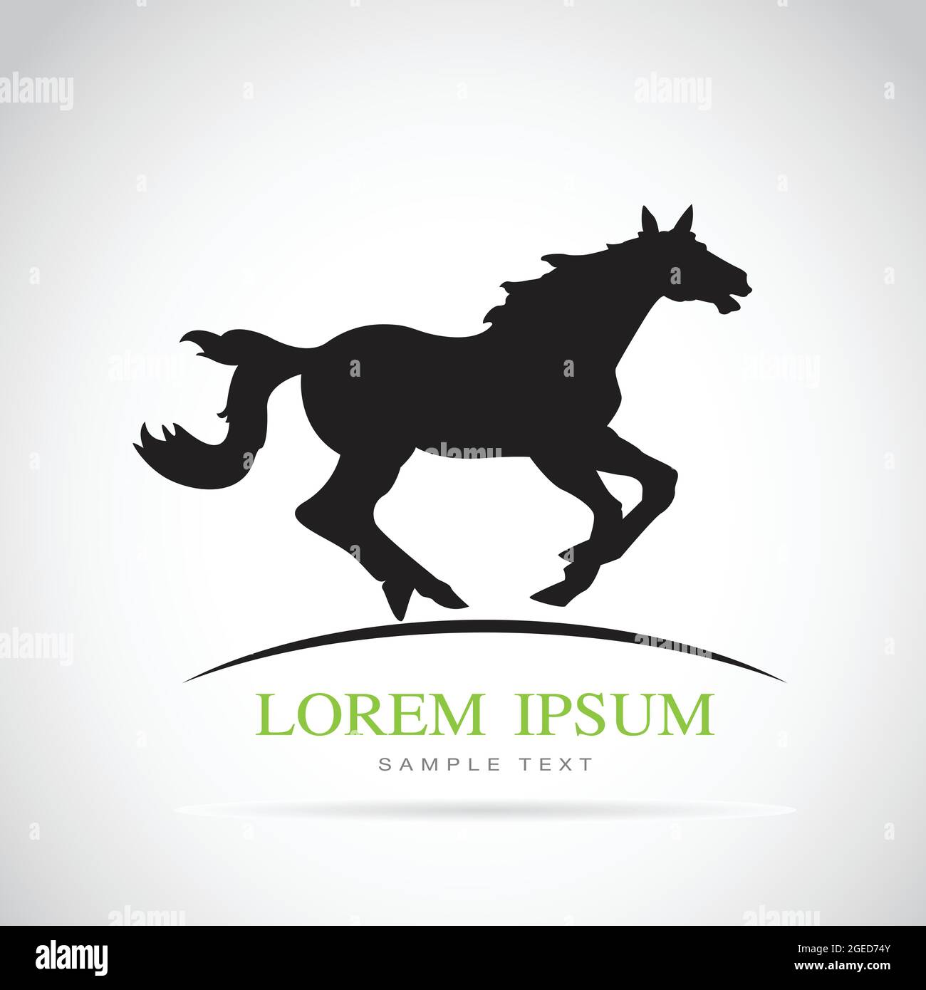 Vector image of a horse on white background. Easy editable layered ...