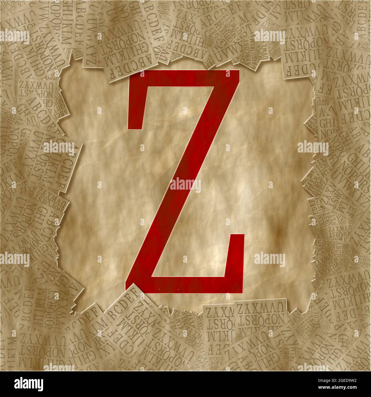 Monogram of uppercase character Z , Design framed Stock Photo Alamy