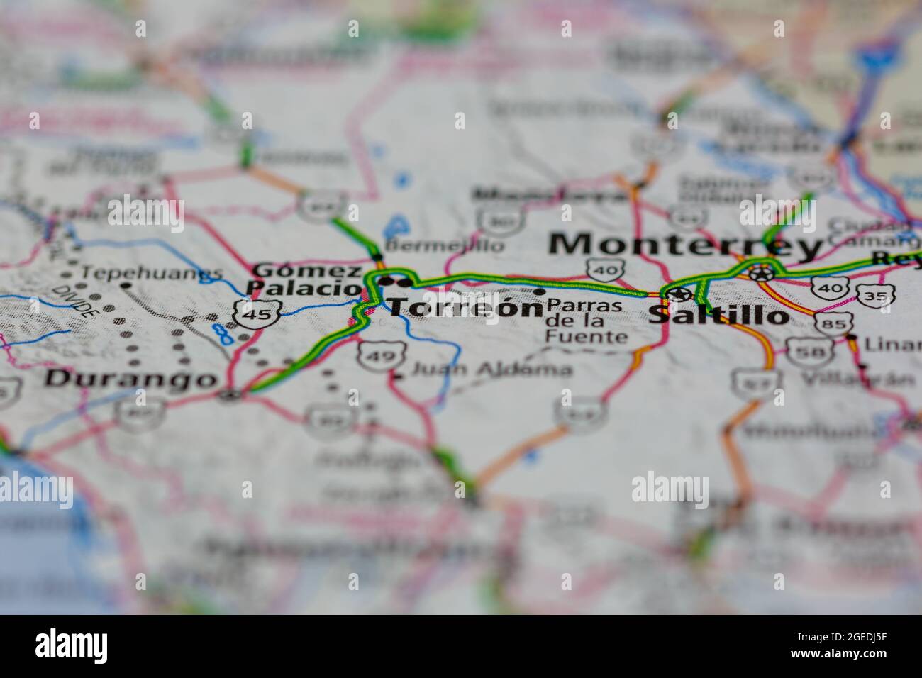 Torreon mexico on a map hires stock photography and images Alamy