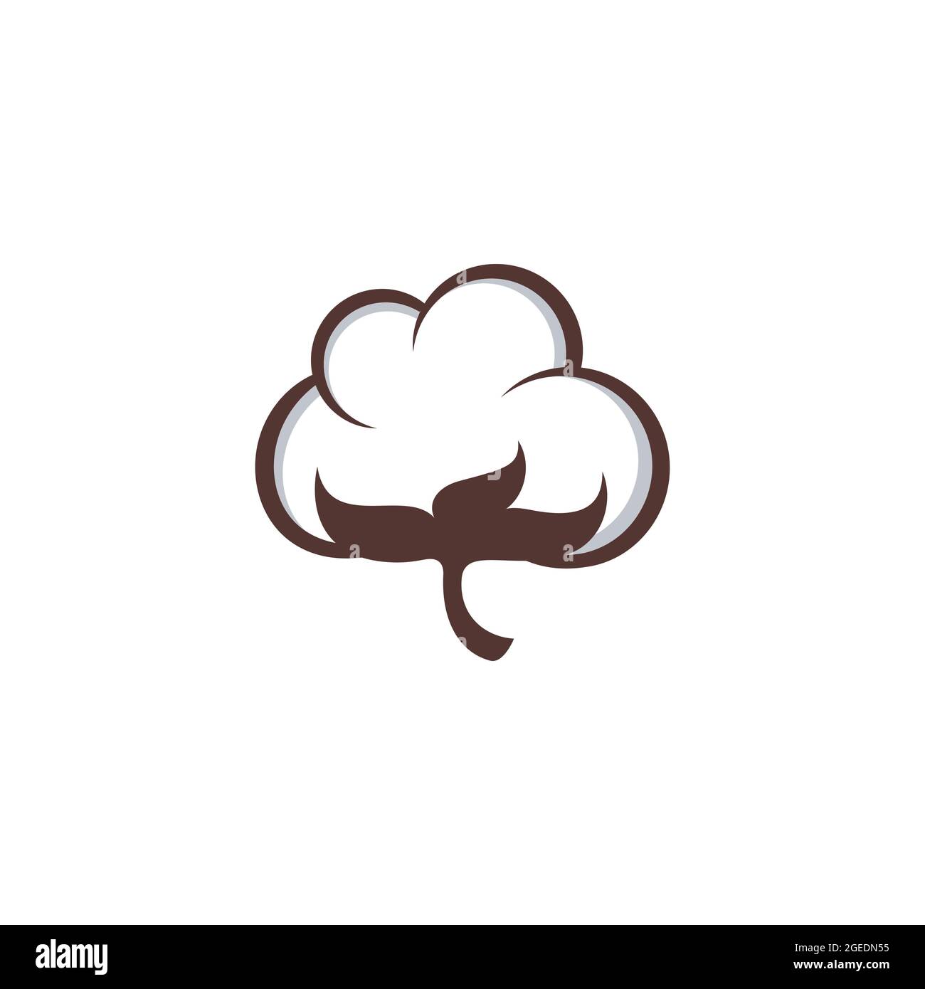 Cotton flower icon template Royalty Free Vector Image